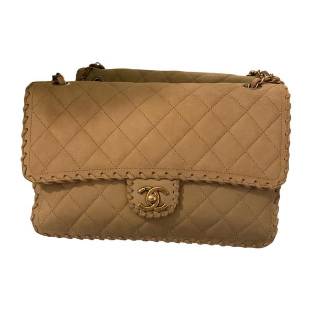 Chanel classic flap calfskin happy stitch jumbo